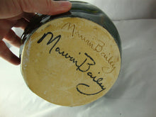 Load image into Gallery viewer, Marvin Bailey Folk Art Potter Blue Green Beady Eye Pig Ugly Face Jug 12 Inch