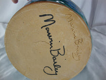 Load image into Gallery viewer, Marvin Bailey Folk Art Potter Green Blue Face 5 Tooth Jowly Ugly Face Jug 11 Inch