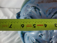 Load image into Gallery viewer, Marvin Bailey Folk Art Potter Green Blue Face 5 Tooth Jowly Ugly Face Jug 11 Inch