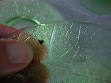 Load image into Gallery viewer, Vintage LE Smith Vaseline Glass Sailing Ship Crackle Edges Lunch Dessert Plates Set of 6