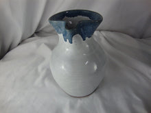 Load image into Gallery viewer, 1997 Jugtown Ware Putty Blue Drip Top Small Pitcher