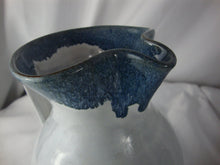 Load image into Gallery viewer, 1997 Jugtown Ware Putty Blue Drip Top Small Pitcher