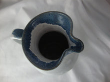 Load image into Gallery viewer, 1997 Jugtown Ware Putty Blue Drip Top Small Pitcher