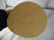 Load image into Gallery viewer, Lynn Bailey Folk Art Potter Two Bears with Baby in Tree Stump End with Cardinals with Nest Figure