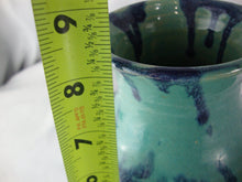 Load image into Gallery viewer, 1994 King Road Pottery Aqua and Blue Pottery Vase