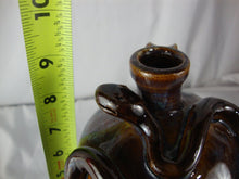 Load image into Gallery viewer, Marvin Bailey Folk Art Pottery Brown Blue Brown Snake Face Jug 9 Inch