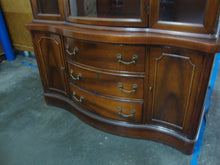 Load image into Gallery viewer, Vintage Bow Front One Piece China Display Hutch Cabinet