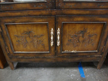 Load image into Gallery viewer, Vintage Lexington Floral Grapes Two Door China Display Hutch Cabinet