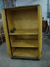 Load image into Gallery viewer, Vintage Cottage Painted Rose Floral Armoire Storage Cabinet