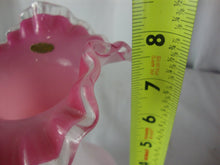 Load image into Gallery viewer, Vintage Fenton Pink Peach Crest Ruffled Medium Flower Vase