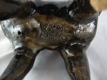 Load image into Gallery viewer, Lynn Bailey Pottery Black Bull Cow Pig Hen on Back Lamb on Neck 6 Inch