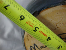 Load image into Gallery viewer, Marvin Bailey Folk Art Potter Blue Green 1 Tooth Chubby Ugly Face Jug 9 Inch