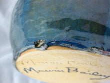 Load image into Gallery viewer, Marvin Bailey Folk Art Potter Blue Green 1 Tooth Chubby Ugly Face Jug 9 Inch