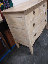 Load image into Gallery viewer, Antique Painted Oak 2 Over 2 Dresser Brass Hardware