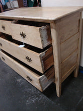 Load image into Gallery viewer, Antique Painted Oak 2 Over 2 Dresser Brass Hardware