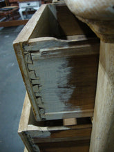 Load image into Gallery viewer, Antique Painted Oak 2 Over 2 Dresser Brass Hardware