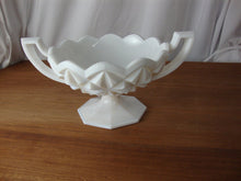 Load image into Gallery viewer, Vintage Tiffin Franciscan Williamsburg White Milk Glass Double Handle Compote Bowl