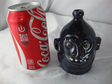 Load image into Gallery viewer, Marvin Bailey Folk Art Pottery Mini Dark Blue 4 Tooth Ugly Jug 4.5 Inch