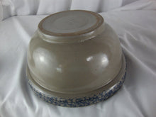 Load image into Gallery viewer, 1992 Beaumont Bros Pottery Putty Blue Sponge Mixing Bowl