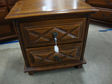 Load image into Gallery viewer, Vintage Young Hinkle Country Spanish Oak Two Drawer Nightstand Table