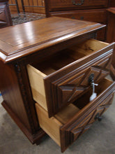Load image into Gallery viewer, Vintage Young Hinkle Country Spanish Oak Two Drawer Nightstand Table