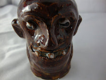 Load image into Gallery viewer, Marvin Bailey Folk Art Potter Mini Dark Brown 3 Tooth Ugly Jug 3.5 Inch