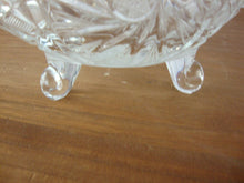 Load image into Gallery viewer, Vintage Crystal Oval Pinwheel Footed Lidded Candy Dish