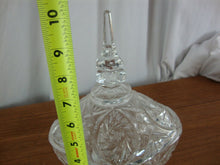 Load image into Gallery viewer, Vintage Crystal Oval Pinwheel Footed Lidded Candy Dish