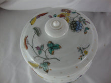Load image into Gallery viewer, Vintage Floral Butterfly Barrel Style Biscuit Cookie Jar with Lid