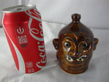 Load image into Gallery viewer, Marvin Bailey Folk Art Pottery Mini Brown Tan 4 Tooth Ugly Jug 4 Inch