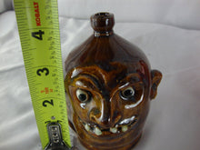 Load image into Gallery viewer, Marvin Bailey Folk Art Pottery Mini Brown Tan 4 Tooth Ugly Jug 4 Inch