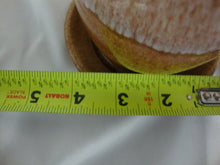 Load image into Gallery viewer, 1987 John Garrou Old Fort Pottery Tan Drip Glaze Small Finger Loop Jar with Attached Plate