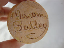 Load image into Gallery viewer, Marvin Bailey Folk Art Pottery Mini Cream Blue 2 Tooth Ugly Jug 3 3/4" Inch