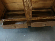 Load image into Gallery viewer, Antique Primitive Oak Painted Breakdown Two Door Two Drawer Storage Cabinet