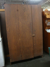 Load image into Gallery viewer, Primitive Black Walnut and Oak Wardrobe Pantry Storage Cabinet