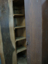 Load image into Gallery viewer, Primitive Black Walnut and Oak Wardrobe Pantry Storage Cabinet