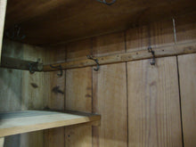 Load image into Gallery viewer, Primitive Black Walnut and Oak Wardrobe Pantry Storage Cabinet