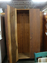 Load image into Gallery viewer, Primitive Black Walnut and Oak Wardrobe Pantry Storage Cabinet