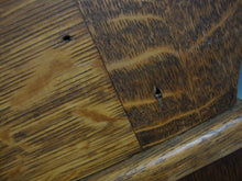 Load image into Gallery viewer, Vintage Tiger Oak Hall Tree with Bench Lift Seat and Top Mirror with Four Coat Hooks