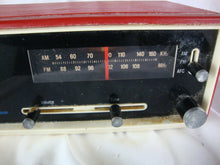 Load image into Gallery viewer, Vintage Westinghouse RLF4220A Matador Red/White Plastic AMFM Radio and Clock with Alarm *WORKING*