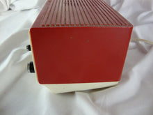 Load image into Gallery viewer, Vintage Westinghouse RLF4220A Matador Red/White Plastic AMFM Radio and Clock with Alarm *WORKING*