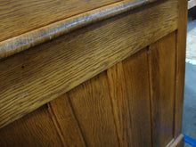 Load image into Gallery viewer, Vintage Oak Roll Top Two Piece Knee Hole Desk with Key