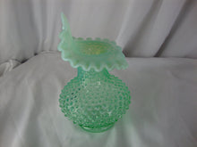 Load image into Gallery viewer, Vintage Fenton Historic Collection Willow Green Hobnail Glass Jack Pulpit Vase