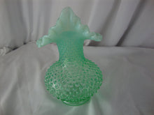 Load image into Gallery viewer, Vintage Fenton Historic Collection Willow Green Hobnail Glass Jack Pulpit Vase
