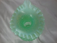 Load image into Gallery viewer, Vintage Fenton Historic Collection Willow Green Hobnail Glass Jack Pulpit Vase