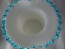 Load image into Gallery viewer, Vintage Fenton Aqua Crest Glass Top Hat Vase