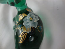Load image into Gallery viewer, 1997 Fenton Handpainted Spruce Green Glass Laying Down Fawn Deer Figurine