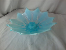 Load image into Gallery viewer, Vintage Fostoria Heirloom Blue Opal Flower Shape Candle Holder