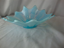Load image into Gallery viewer, Vintage Fostoria Heirloom Blue Opal Flower Shape Candle Holder