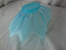 Load image into Gallery viewer, Vintage Fostoria Heirloom Blue Opal Flower Shape Candle Holder